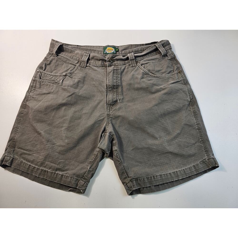 Cabelas size 38 rip stop active outdoor working shorts casual green chino ^